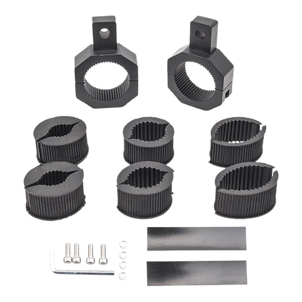 Abrazadera de soporte de barra de luz,Soportes de barra de luz Soporte de montaje Kits de abrazadera de barra,Abrazadera de tubo para barra de protección de aleación de aluminio,Abrazaderas
