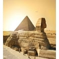 thumbnail image 3 of Ancient Decor Twin Size Duvet Cover Set, Egyptian Pyramids Famous Great Landmark Wonders of the World Heritage View, Decorative 2 Piece Bedding Set with 1 Pillow Sham, Sand Brown, by Ambesonne, 3 of 3