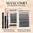 thumbnail image 2 of Kit de Extensiones de Pestañas Maxcomfi 8-16 mm 144 Racimos, 2 of 9