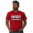 thumbnail image 5 of NASA Retro Worm Logo American Flag Men's Graphic T Shirt Tees Brisco Brands X, 5 of 6
