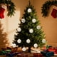 thumbnail image 4 of 12 Bolas Navideñas de Terciopelo Flocado | Adornos de Plástico Marrón para Árbol de 6 Cm | Elegante Decoración Colgante con Hebilla de Metal | Decoración Festiva para El Hogar y Fiestas, 4 of 6