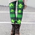 thumbnail image 4 of BRGZLK St Patricks Day Leggings For Women Yoga Pants Casual Shamrock Leggings Green Pant Soft Tummy Control Workout, 4 of 6