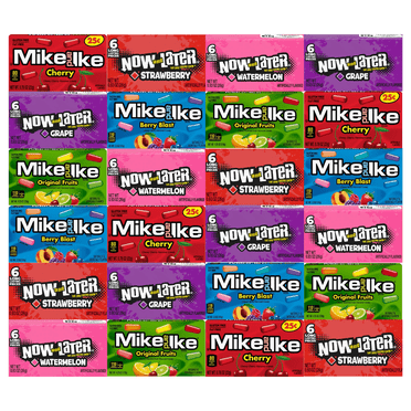 Mike and Ike Mini Box Variety 28 Pack of 7 Flavors, 4 of Each Flavor ...