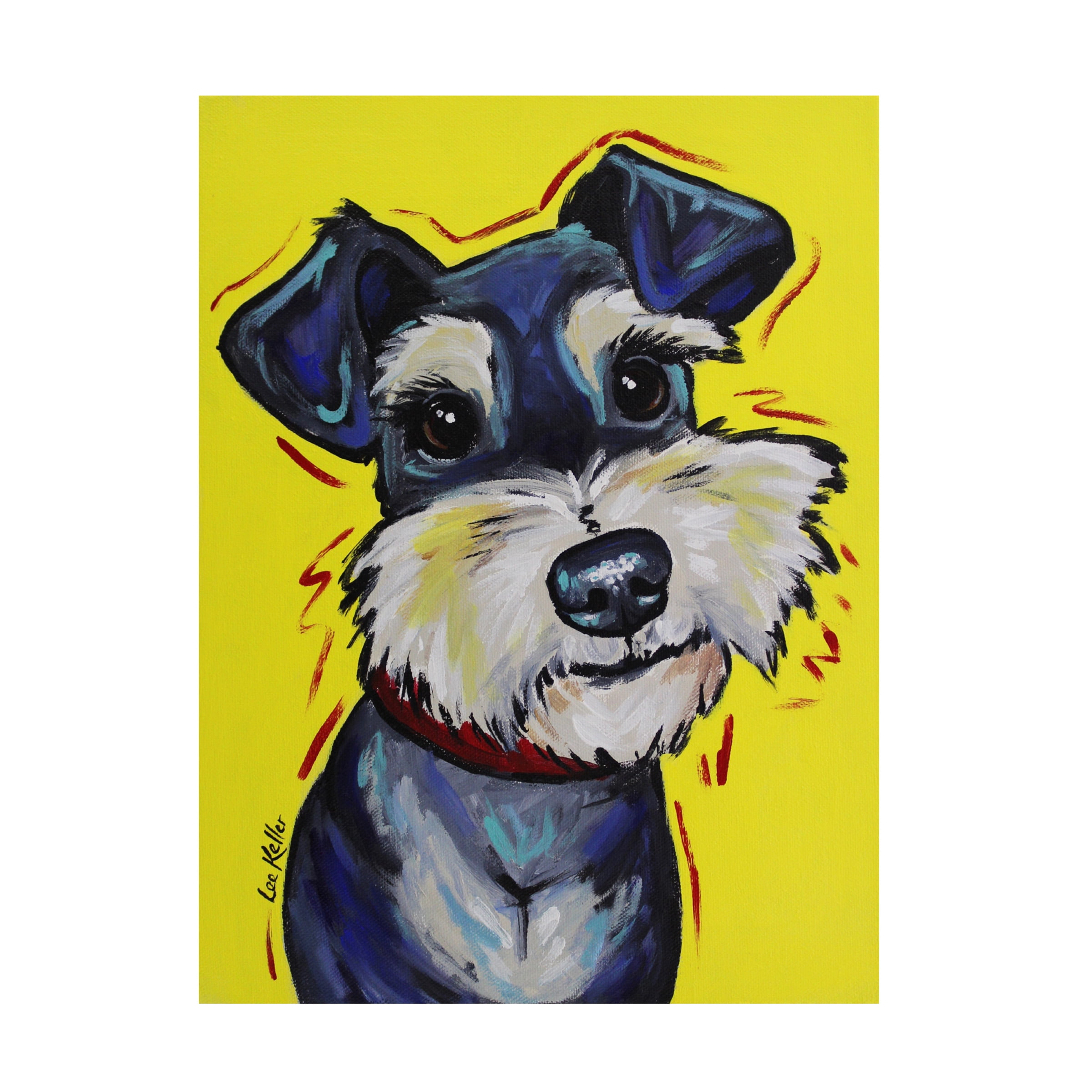 schnauzer canvas art
