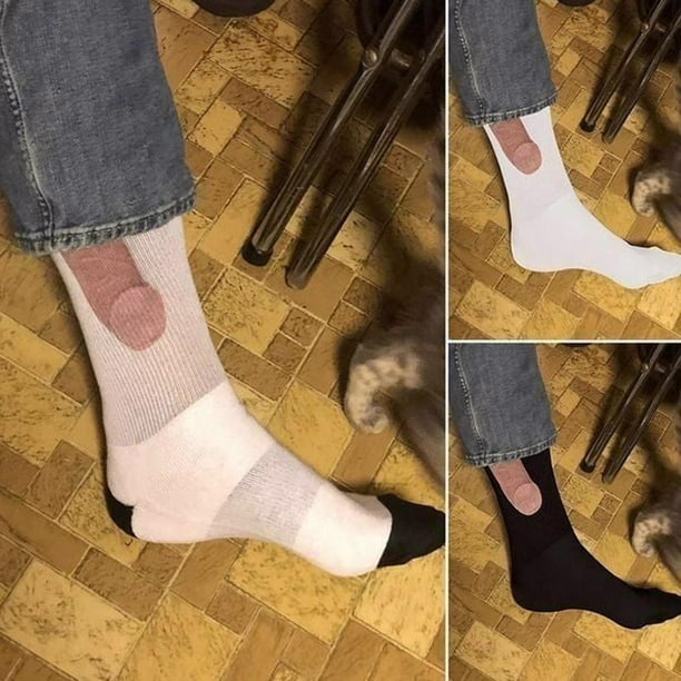 2 Pairs Novelty Socks Exposed Women Man Novelty Funny Socks 