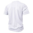 thumbnail image 5 of Male Spring Short Sleeve Solid Color Letter Stripe Stitching Short Sleeve Top Mens T Shirt Pregnancy Announcement Shirts Tees Men Pack of Men Shirts Men's Tall Shirts T Shirts for Men Bulk Large T, 5 of 9