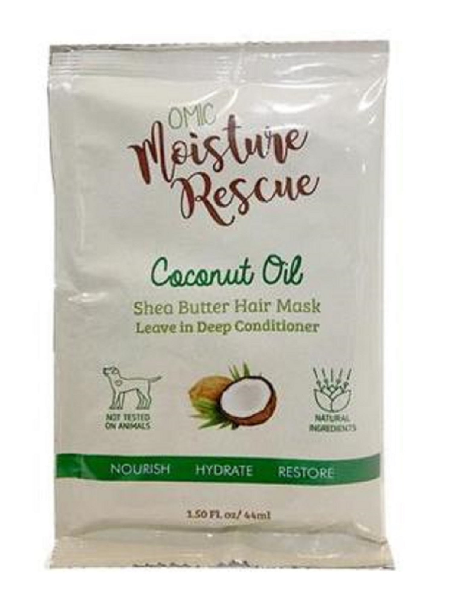 Moisture Rescue Coconut Oil & Shea Butter Hydrating Hair Masks 44ml for Hair Treatments