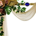 thumbnail image 3 of MDS pack of 2 panels (30" width x 30Ft Long) Wedding Arch Draping Fabric sheer Chiffon Fabric Drapery for Wedding Ceremony - Champagne gold, 3 of 7