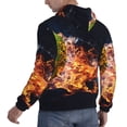 thumbnail image 6 of Pofeuu Tennis Ball In Fire1 Print Mens Casual Hooded Collar Drawstring Hoodies Pullover Sweatshirts Casual Long Sleeve Shirts-Large, 6 of 7