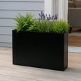 thumbnail image 6 of Kozyard 40”Lx12”Wx30”H Metal Planter Tall Rectangular Planter Durable All-Weather with Drainage Holes Removable Grow Liner Modern Décor for Indoor Outdoor Plants Flowers Shrubs, 6 of 7