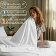 thumbnail image 6 of Amay Premium Organic Cotton Flat Sheet, 500 Thread Count Luxury Top Sheet, Cooling & Durable Bedding Sheets, Texas King, White (110" x 125") 1 Piece, 6 of 7