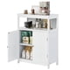 thumbnail image 1 of Gabinete Piso Almacenamiento Baño Independiente con Puerta Persiana Doble y Estante Ajustable,Estilo Nórdico Escandinavo, para Baño, Sala Estar, Cocina, Fácil Montaje,Blanco, 1 of 9