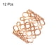 thumbnail image 3 of Anillos de servilleta de metal hueco en color oro rosa, 12 paquetes para la mesa de cena, 3 of 6
