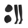 thumbnail image 5 of Deago Women Thigh High Socks Over the Knee Socks Cotton Knit Warm Long Boot Stockings Leg Warmers (Gray), 5 of 8