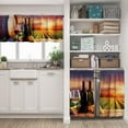 thumbnail image 5 of Kitchen Curtains and Valances Set 3 Piece Kitchen Curtains 36 Inch Length Window Curtains，Wine Kitchen Curtains, Glasses of Red and White Wine for Farmhouse Kitchen Vintage, 5 of 5