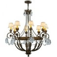 thumbnail image 2 of Meyda 142692 39 in. Antonia 8 Light with Crystals Chandelier, French Bronze - Victorian Fabric, 2 of 5