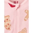 thumbnail image 2 of The Children's Place Baby And Toddler Girls Long Sleeve Gingerbread Snug Fit Footed PJs, Sizes NB-18M, 2 of 4