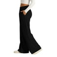 thumbnail image 4 of HCNTES Womens Wide Leg Sweatpants Casual Loose Pants Comfy Lounge Joggers Baggy Sweatpants Pockets（Black,S), 4 of 8