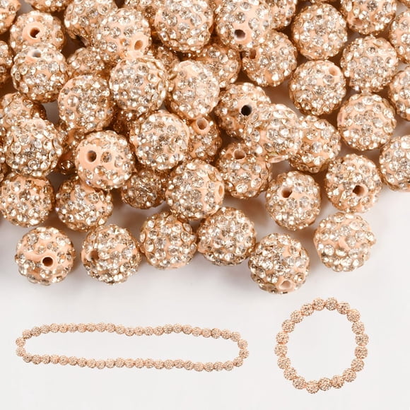 Perlas de arcilla con diamantes de imitación de 10 mm, 200 unidades, para manualidades, KESOCORAY