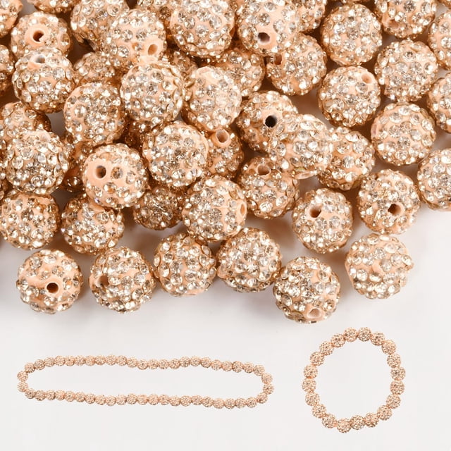 Perlas de arcilla con diamantes de imitación de 10 mm, 200 unidades, para manualidades, KESOCORAY