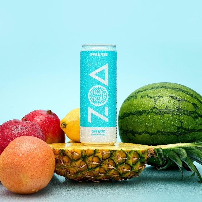 Zoa Healthy Low Calorie Diet Tropical Punch, Zero Sugar Soft Drink Zoa Healthy Low Calorie Diet Tropical Punch, Zero Sugar Soft Drink