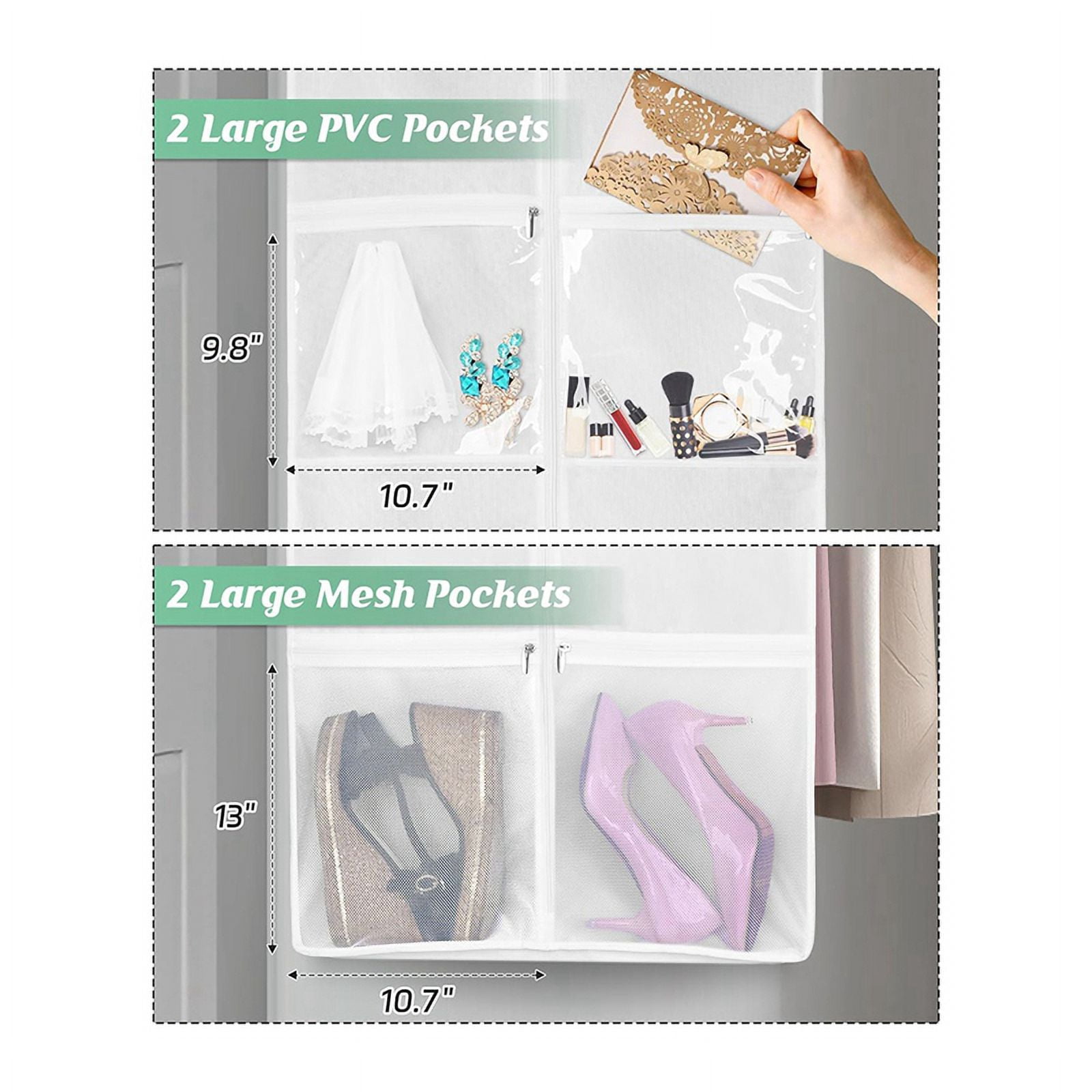 Portable 70In Wedding Dress Garment Bag with Bride Tote Bag 8In Gusseted Dress Bags for Gowns Long 4 Pockets Dress Cover