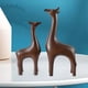 thumbnail image 3 of 2 estatuas de ciervo nórdico, artesanías de la suerte, esculturas de Feng Shui, figuras de animales Marrón, 3 of 9