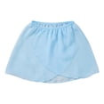 thumbnail image 3 of iixpin Kids Girls Ballet Dance Chiffon Wrap Skirt Elastic Waist Classic Gymnastic Training Skirts Ballerina Outfits Light Blue 10-14, 3 of 7