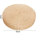 thumbnail image 5 of Yirtree Handmade Round Straw Weave Japanese FutonPillow Floor Yoga Zen Chair Seat Mat Cushion Pad (Thickened 40cm x 40cm x 6cm), 5 of 8
