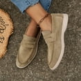 thumbnail image 4 of 2024 Womens Summer New Fashion Round Toe Shallow Mouth Slip-on Designer Vulcanized Shoes Outdoor Casual Flat Bottom Women Loafer, 4 of 6