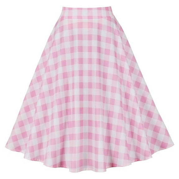 Sngxgn Women's Elastic Waist Party Pleated Midi Skirt(Red,XL)