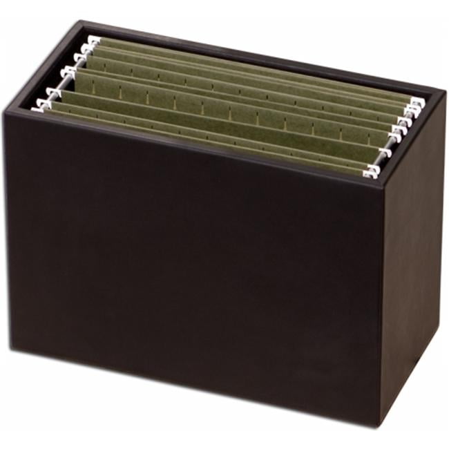 Black Leather Hanging File Folder Box