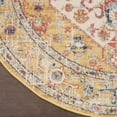 thumbnail image 7 of 4â€™ Round Ivory and Yellow Center Medallion Area Rug, 7 of 7