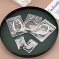 thumbnail image 2 of Práctica bolsa de PVC para guardar joyas, antioxidación, para pendientes, collares y pulseras, a prueba de polvo, transparente y gruesa, 2 of 5
