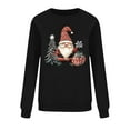 thumbnail image 4 of asdoklhq Christmas Sweatshirt for Women Round Neck Hoodless Christmas Printed Casual Loose Sweatshirt Black M, 4 of 6