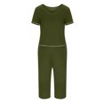 thumbnail image 6 of Njoeus Pajamas Women V Neck Short Sleeve Tops and Capris Pants Pjs Set Women's 2 Piece Lounge Outfits Comfy Soft Sleepwear Nightwear, 6 of 6