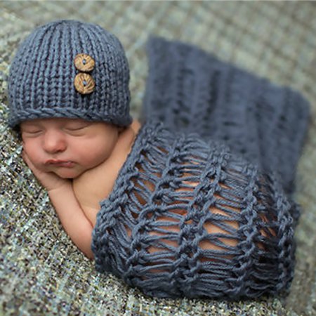 Maoww Bleu Marine Tour De Tete 40cm Nouveau Ne Bebe Nouveau Ne Bebe Chapeau En Laine Crochet Tricote Chapeaux Casquettes Pour La Photographie Walmart Canada