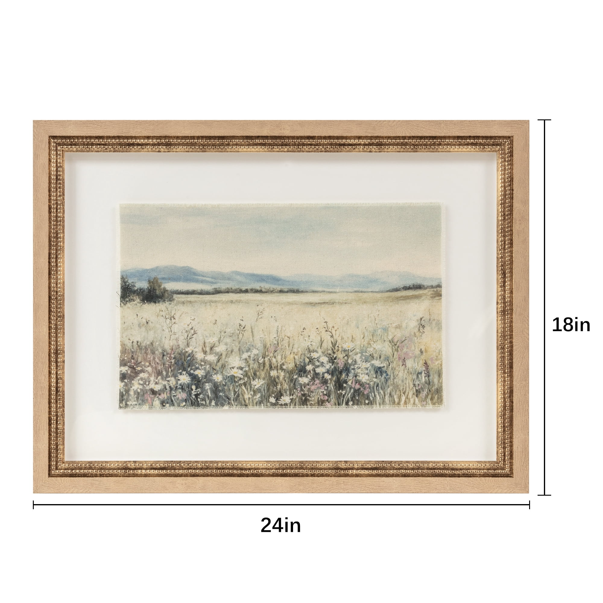 My Texas House Calming Wildflowers 24x18 Framed Wall Art