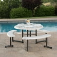 thumbnail image 2 of Lifetime Plastic Round Picnic Table, Almond 260205, 2 of 11