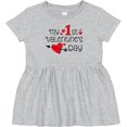 thumbnail image 3 of Inktastic My First Valentines Day Red Hearts and Arrow Girls Baby Dress, 3 of 5