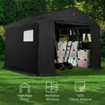 thumbnail image 6 of Best Choice Products 10x8ft Outdoor Fabric Storage Shed, Steel Frame, Dual Roll-Up Zipper Doors, Window - Black, 6 of 8