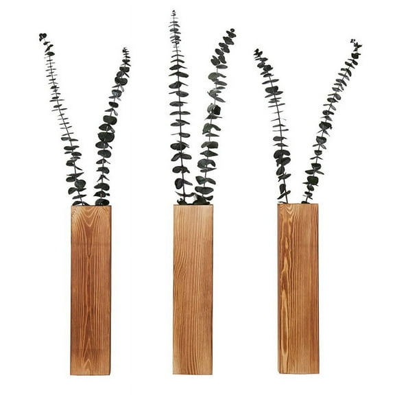 3 Pack Wall for Indoor Plants, Wood Wall Decor for Bathroom, Room,For Dried Flowers and Faux Greenery Plants