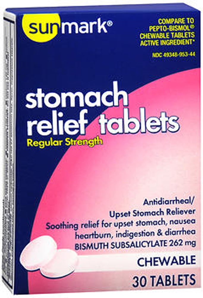 Sunmark Stomach Relief Chewable Tablets, 30 Count