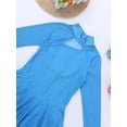 thumbnail image 6 of iiniim Girls' Roller Ice Figure Skating Dress Mock Turtleneck Sparkly Leotard Ballet Dance wear Blue 4, 6 of 7