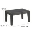 thumbnail image 5 of Flash Furniture Dark Gray Faux Rattan Coffee Table, 5 of 11