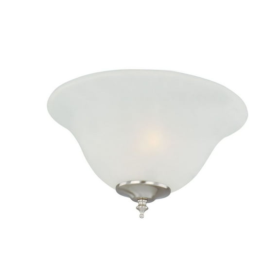 Maxim Lighting Basic-Max - 13" Three Light Ceiling Fan Light Kit with Wattage Limiter, Satin Nickel Finish with Frosted Glass