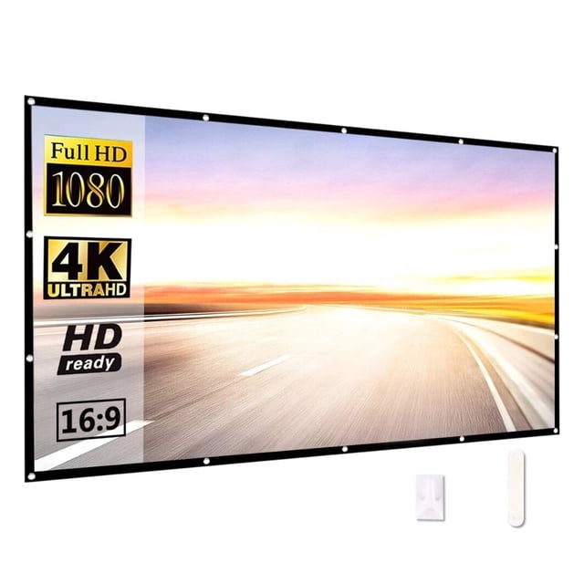 Projector Screen Portable Projection Screen 100 Inch 120 Inch 150 Inch 16:9,Outdoor Movie Screen For Travel Home Theater ,Easy to Use