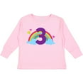thumbnail image 3 of Inktastic 3rd Birthday Rainbow Number 3 Girls Long Sleeve Toddler T-Shirt, 3 of 5
