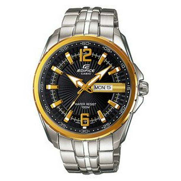 casio edifice men's chronograph silver bracelet watch