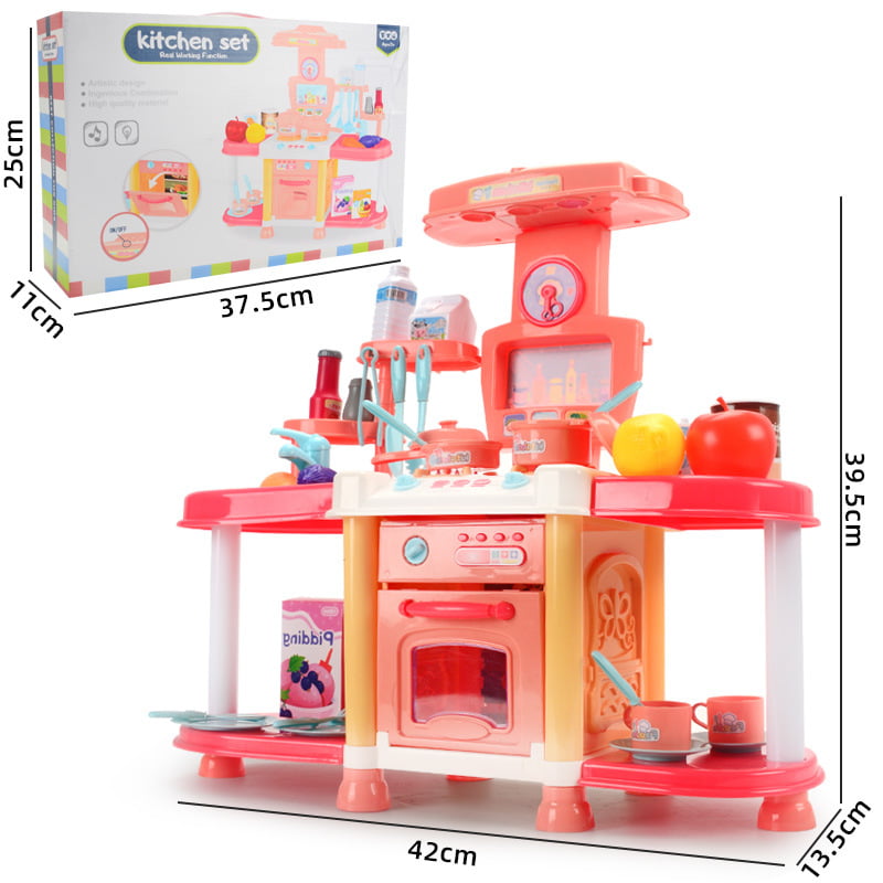 Children Gift Play Kitchen Set Kids Pretend Toy Cooking Food Toys Educational 